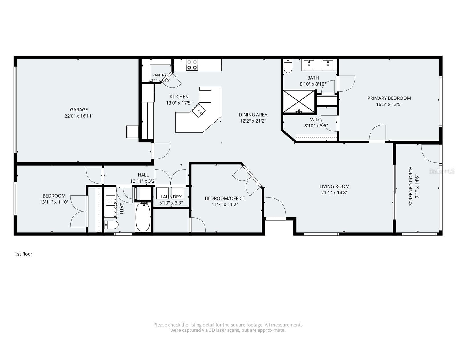 Floor plan with dimensions - 8580 BOLD CYPRESS LN, WESLEY CHAPEL