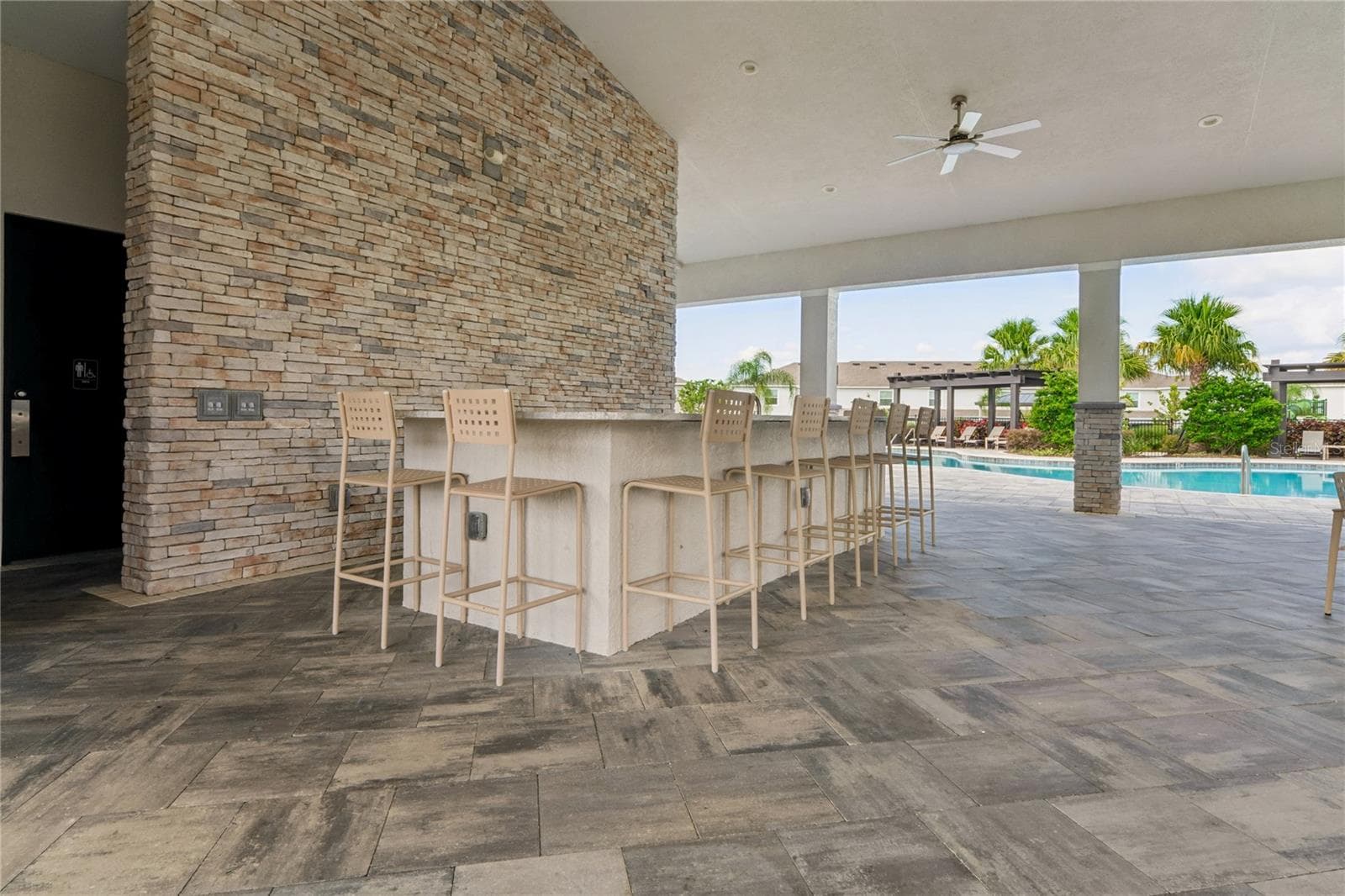 Bar and cabana with seating - 8580 BOLD CYPRESS LN, WESLEY CHAPEL
