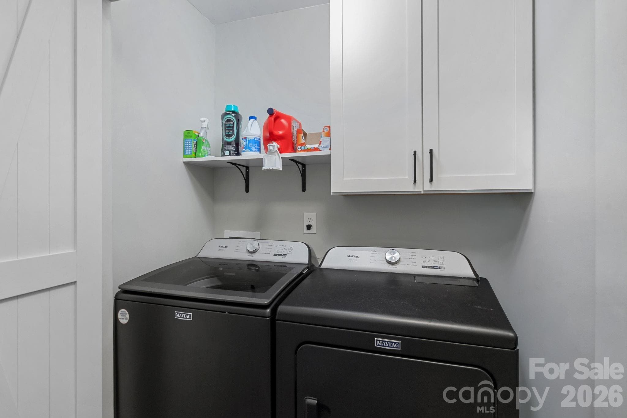 Laundry Room with new Barn doors - 103 Pier 33 Drive, Mooresville