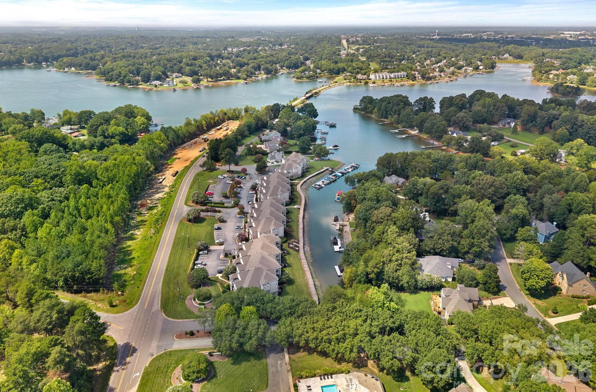 Aerial view of Pier 33 and the water view of Lake Norman - 103 Pier 33 Drive, Mooresville