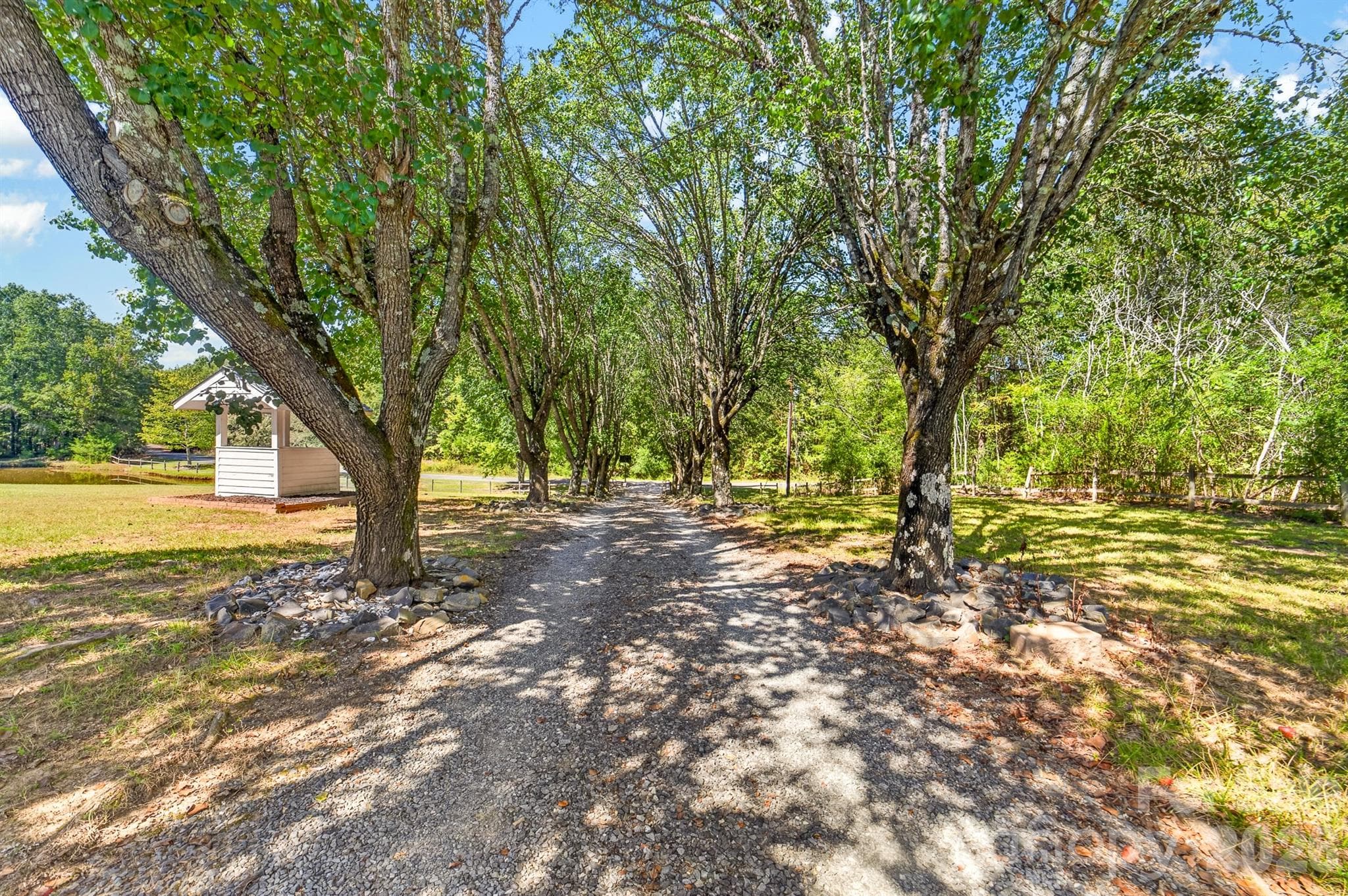 Beautiful tree lined driveway - 9702 Quail Cove Court, Indian Trail