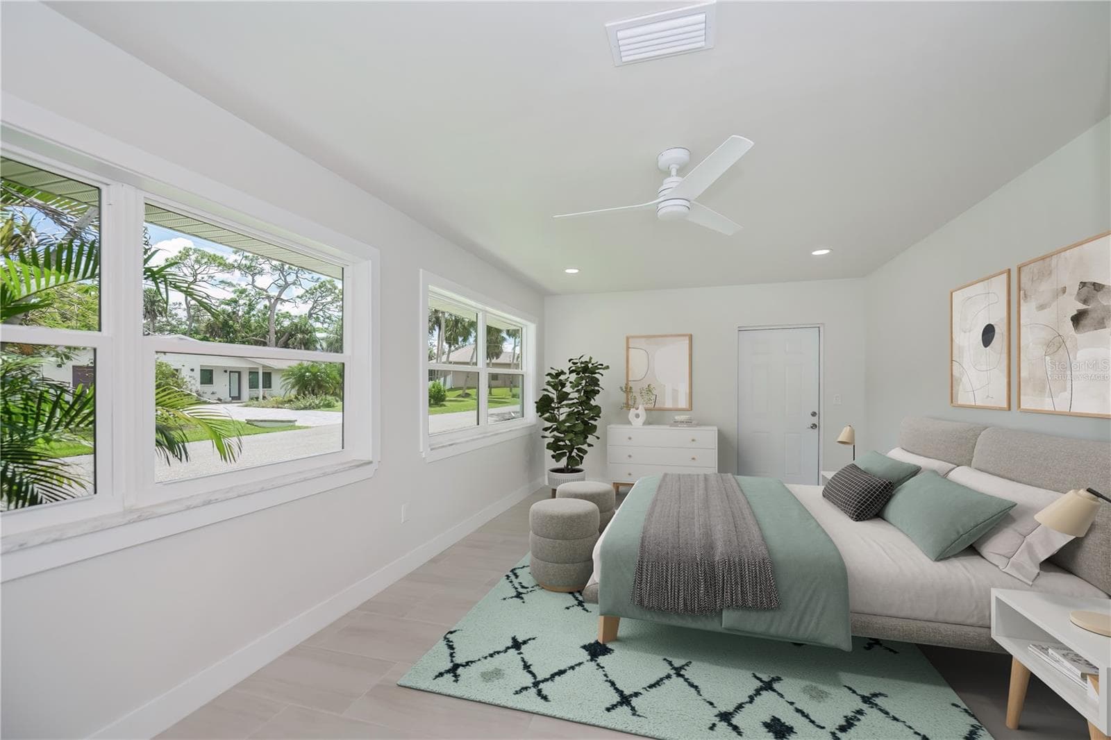 *virtually staged Primary bedroom/mother-in-law suite with private entry - 352 OAK ST, ENGLEWOOD