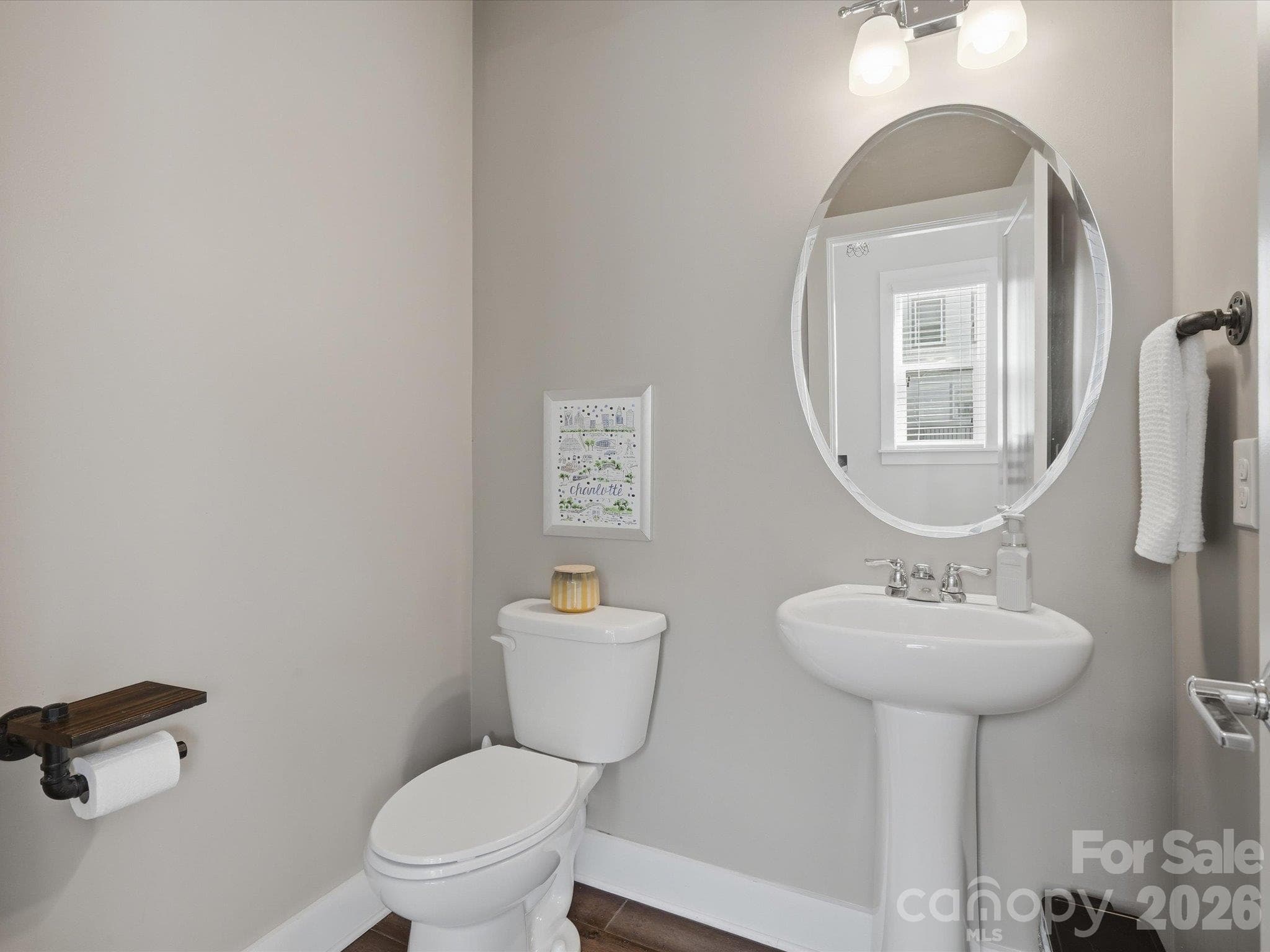 Main level living half bath - 1806 Sunnyside Avenue, Charlotte