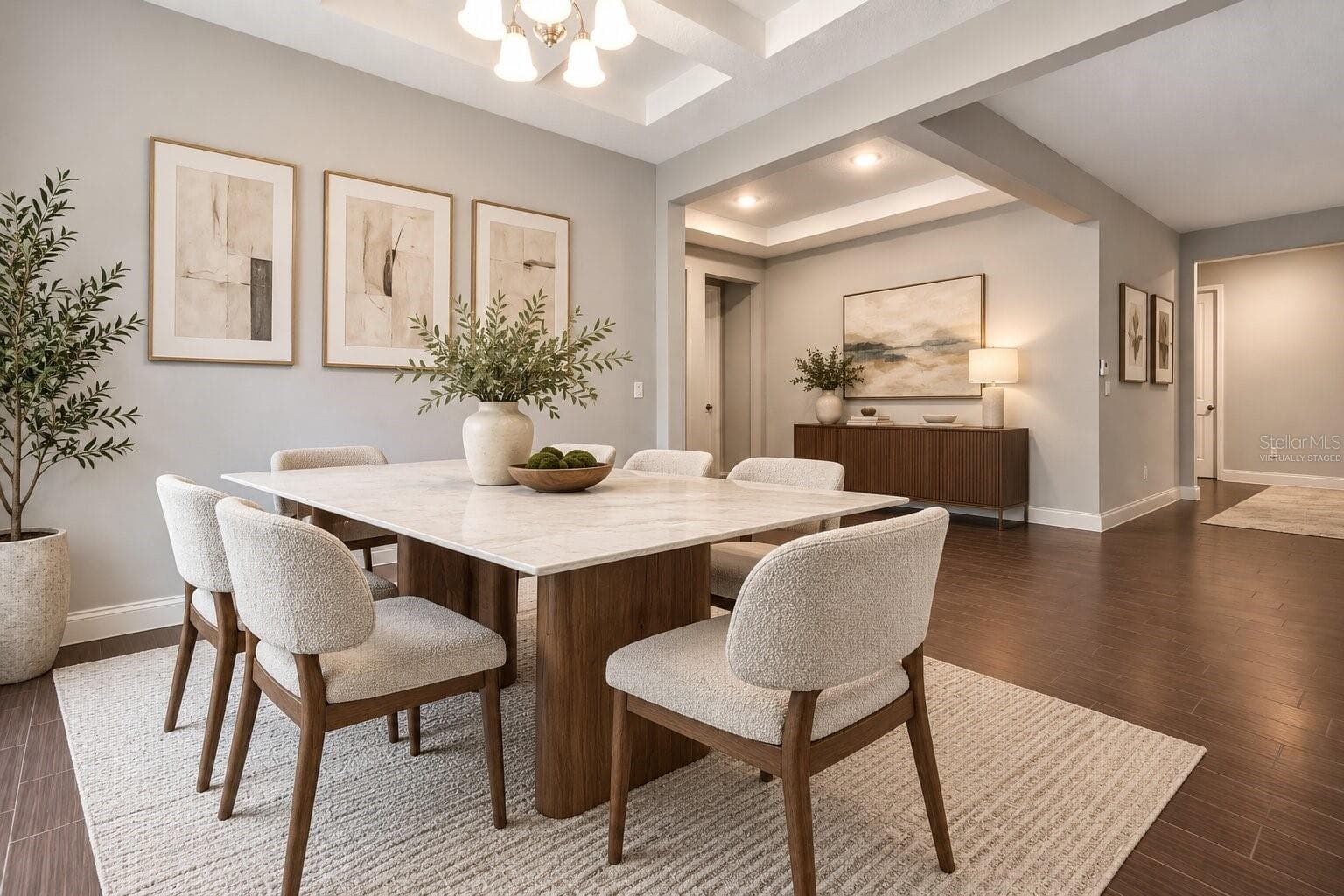Virtually Staged Dining Area - 8524 VIVARO ISLE WAY, WINDERMERE
