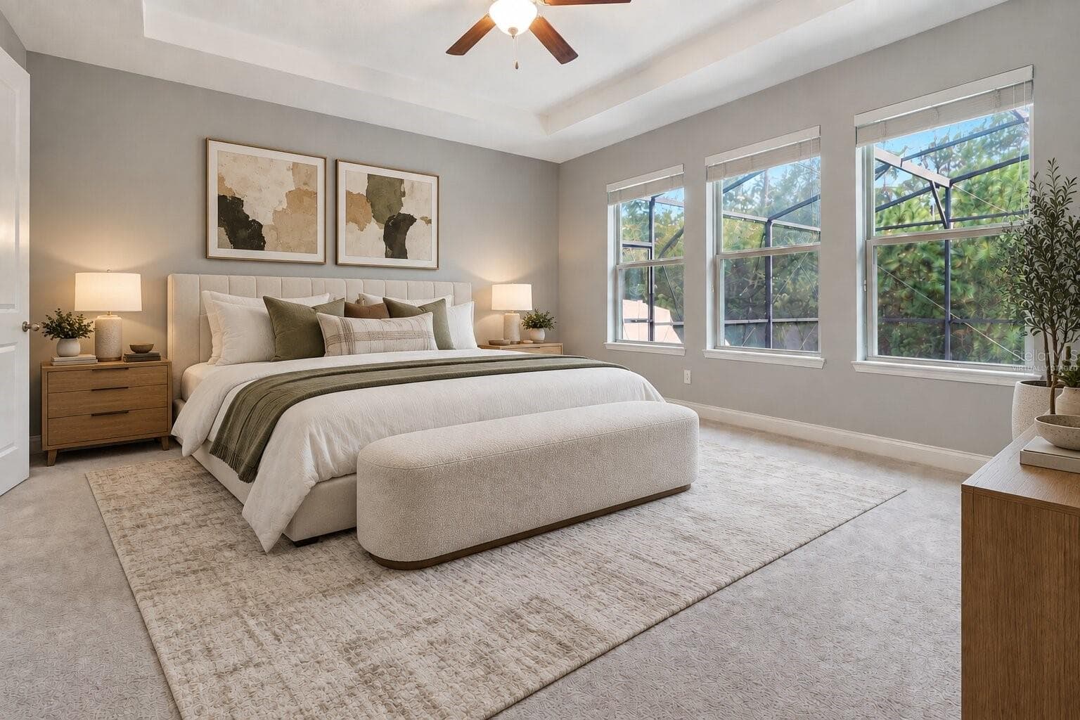 Virtually Staged Primary Bedroom - 8524 VIVARO ISLE WAY, WINDERMERE