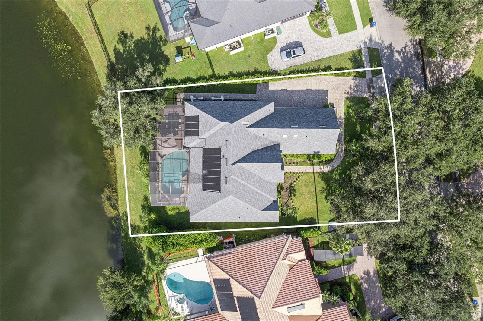 Ariel with beautiful water view - View 3. - 3832 HUNTERS ISLE DR, ORLANDO
