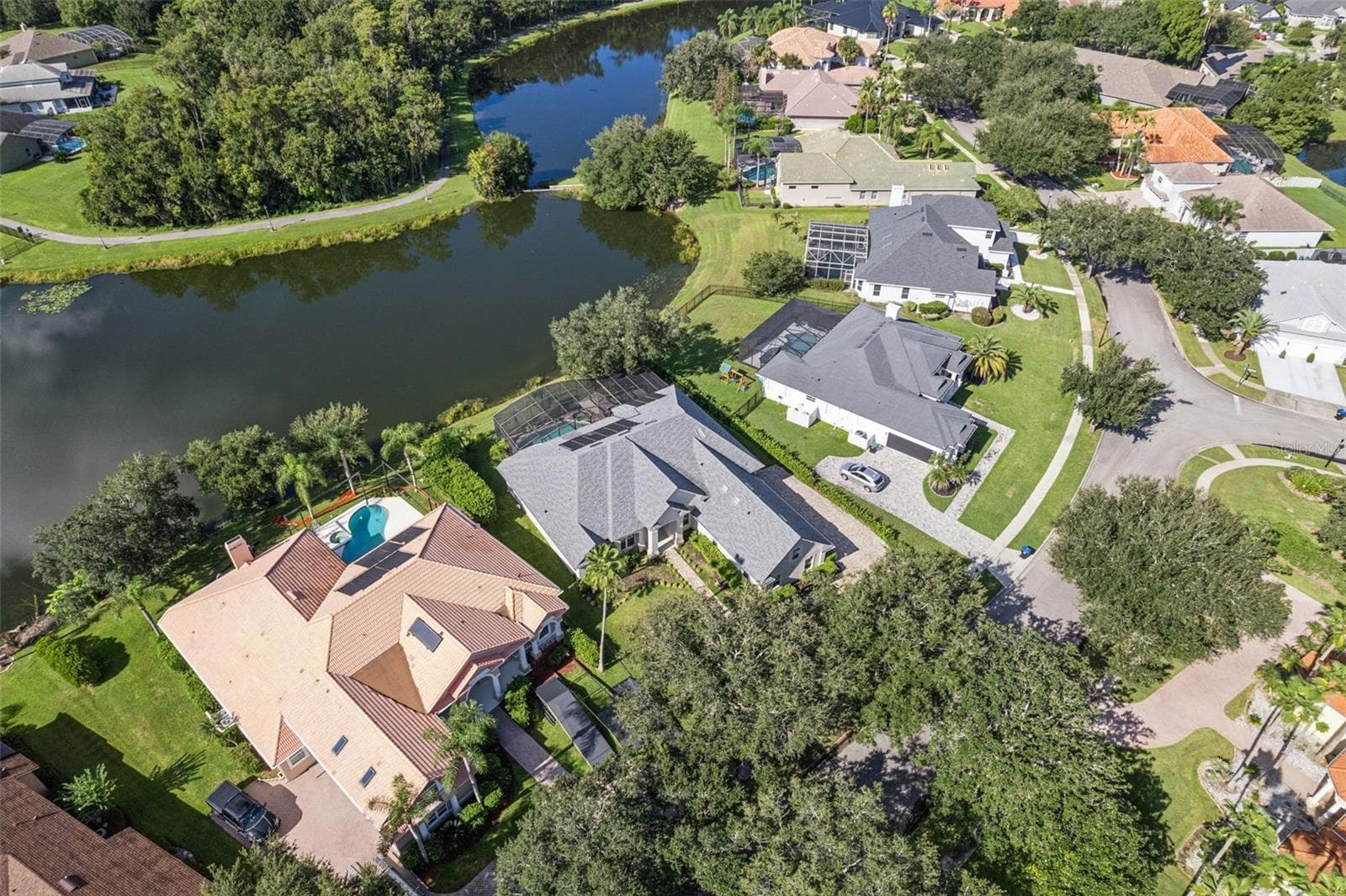 Ariel with beautiful water view - View 4. - 3832 HUNTERS ISLE DR, ORLANDO