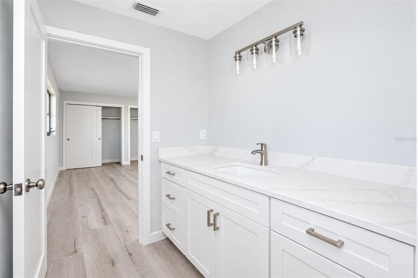 Quartz counter with generous cabinety storage in the new mission sytyle cabinetry. - 206 BRIGANTINE WAY #206, NOKOMIS