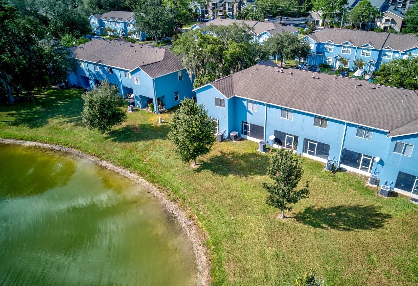 Aerial of rear of property and pond - 509 WILTON CIR, SANFORD