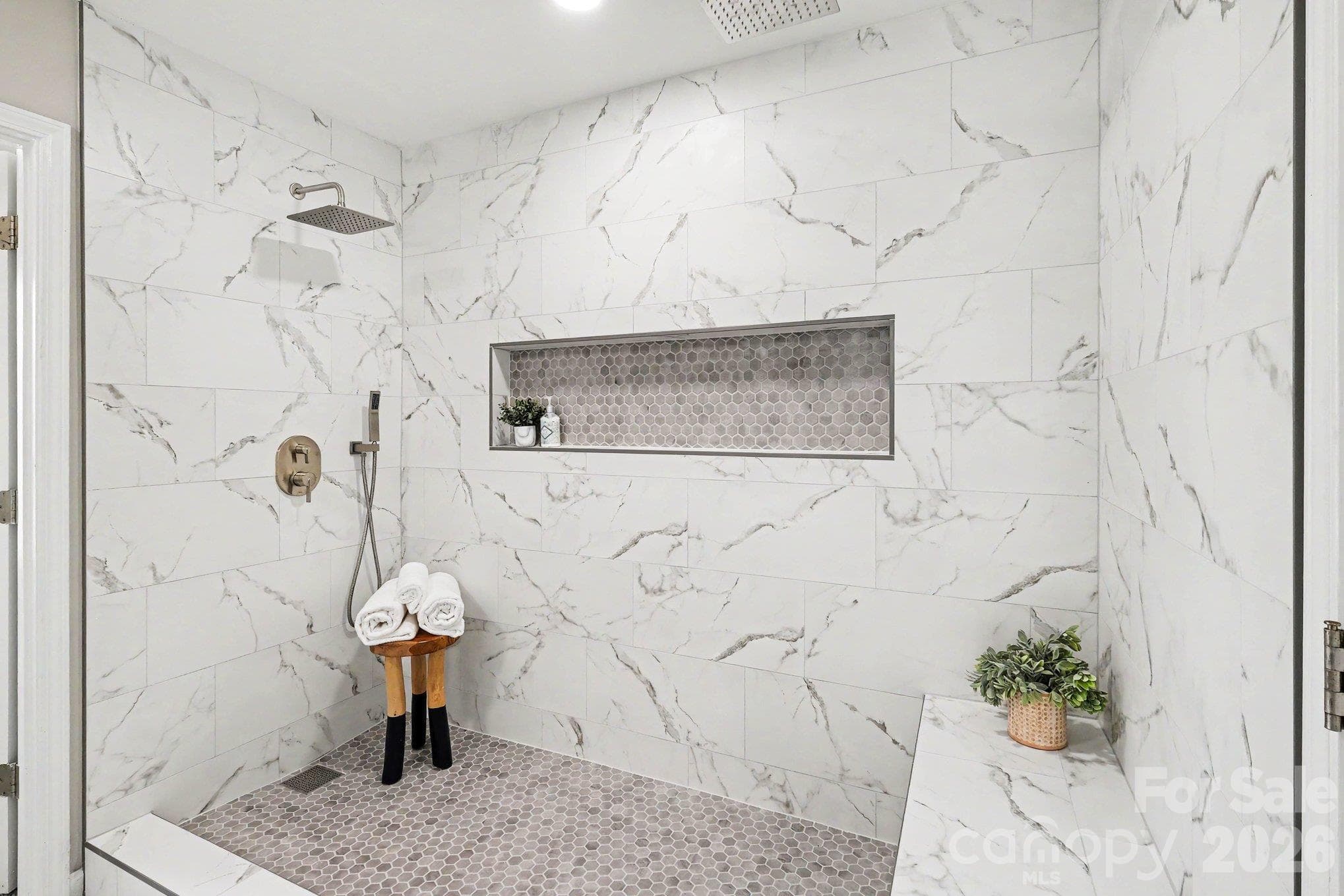 Walk in shower - 6826 Broad Valley Court, Charlotte