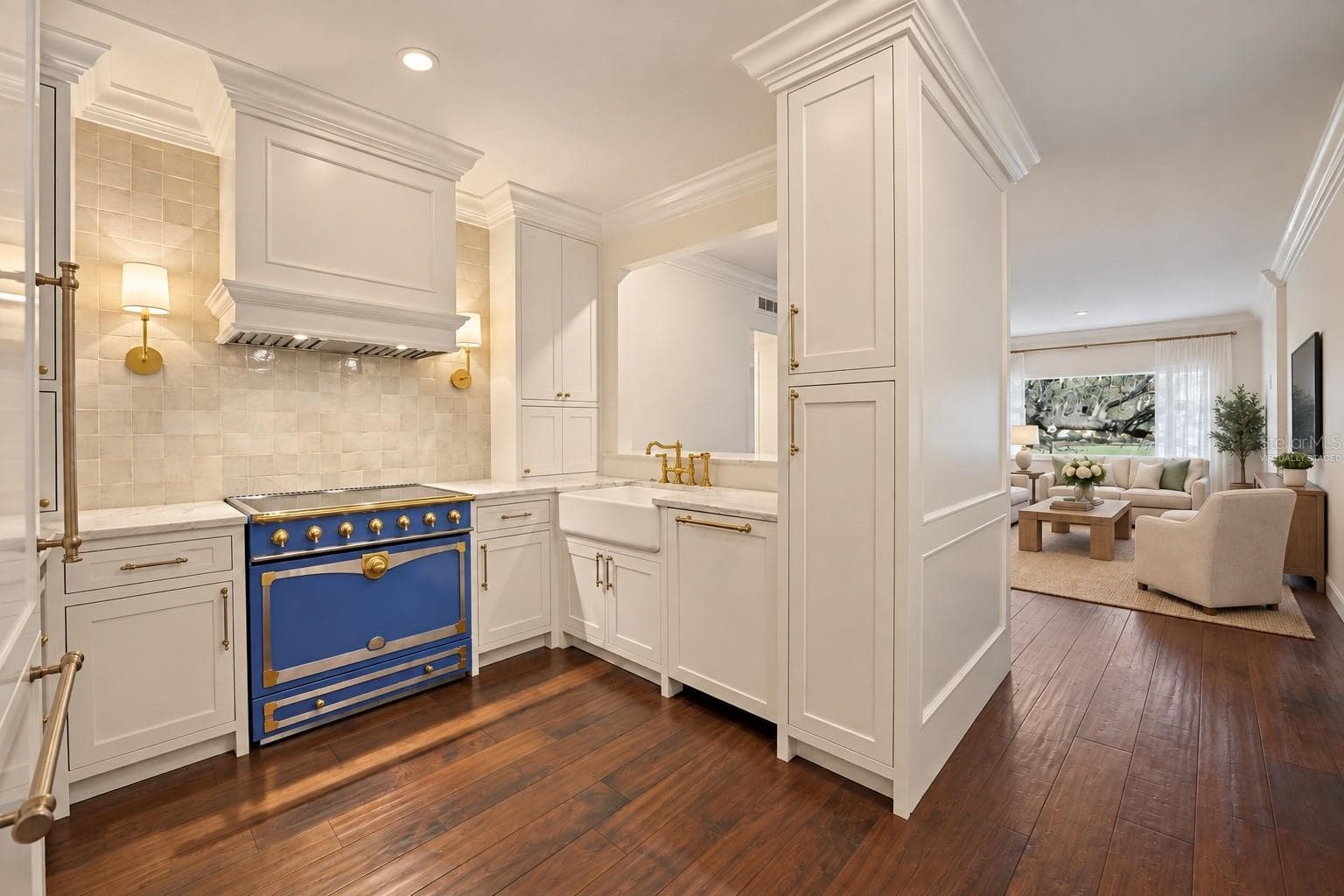 Kitchen with pass-through into living room *virtually staged - 640 N PARK AVE #3, WINTER PARK