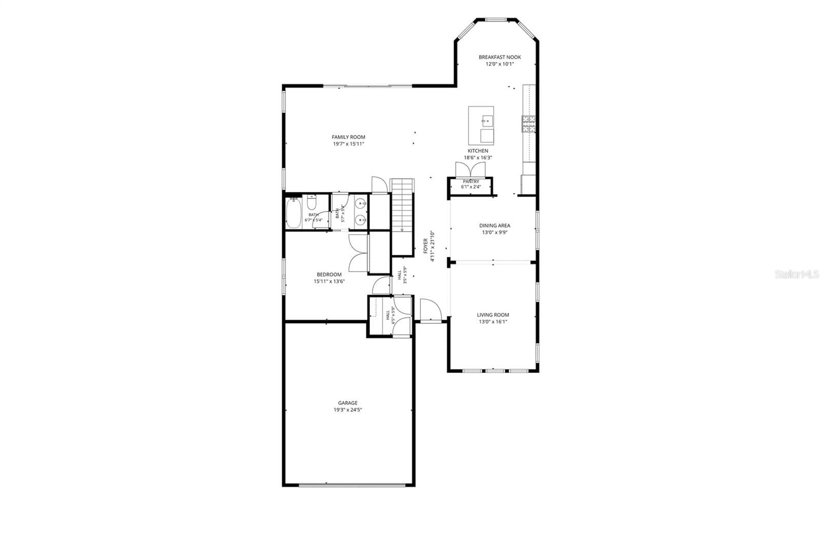 Floorplan, First Floor - 1168 PANDO LOOP, ORLANDO
