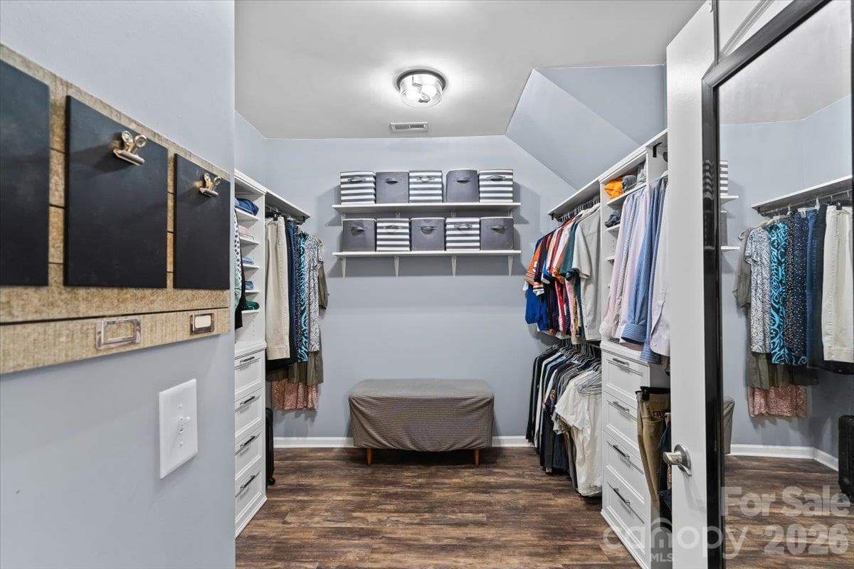 Primary Bedroom walk in Closet appears bigger in person! - 2003 Harvest Time Lane, Waxhaw