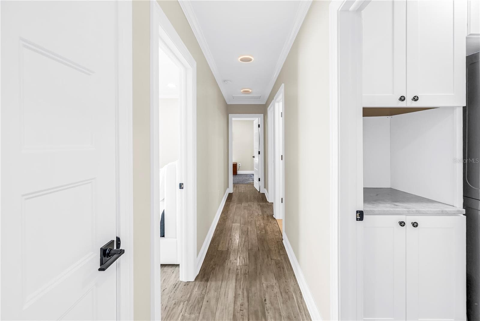 Low- Glow nightlight setting on recessed lighting in bedrooms and hallway. It lights from underneath for a glow that makes walking around at night safe and easy. - 1114 2ND AVE S, TIERRA VERDE