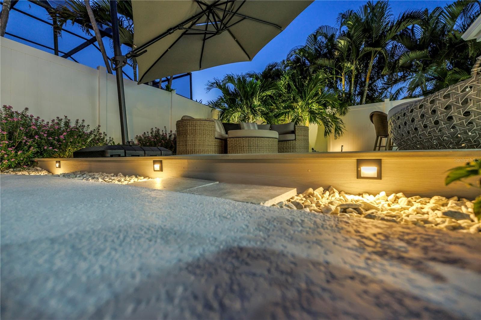 Low heat composite deck with custom underlighting. - 1114 2ND AVE S, TIERRA VERDE