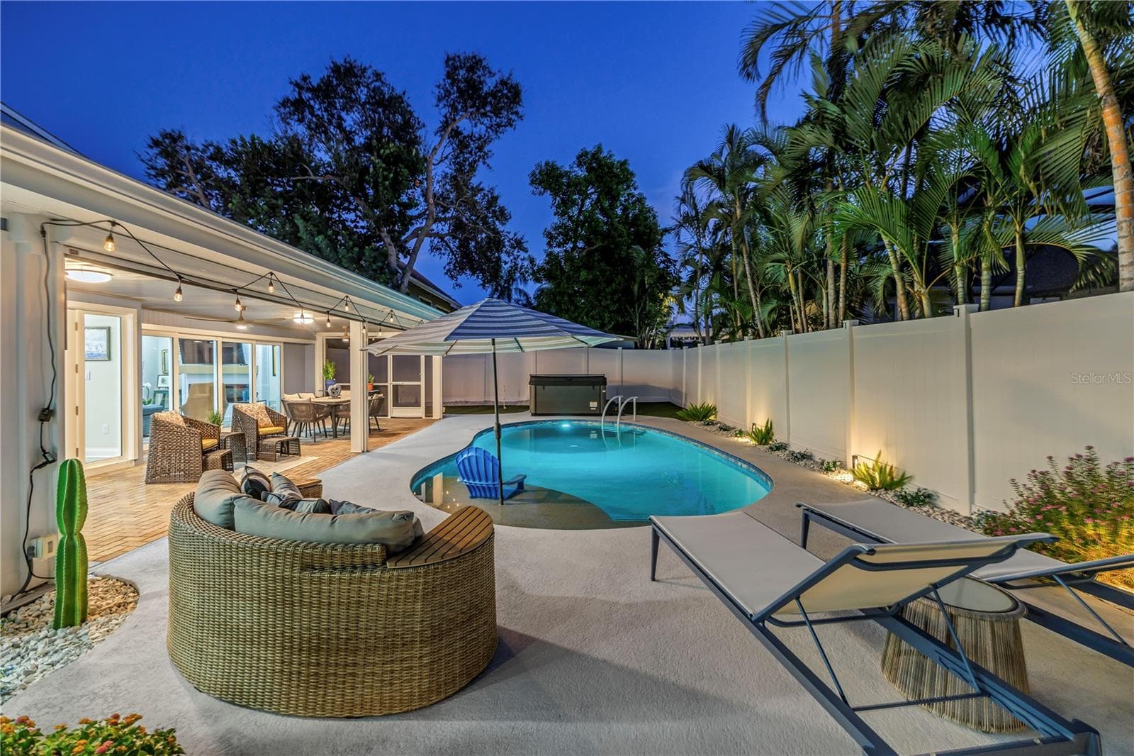 Covered and uncovered areas for your enjoyment. - 1114 2ND AVE S, TIERRA VERDE