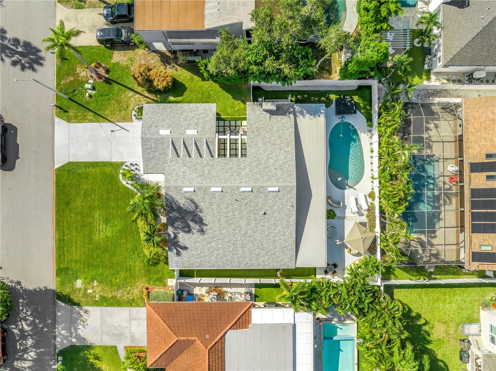 New roof and cool view from above. - 1114 2ND AVE S, TIERRA VERDE