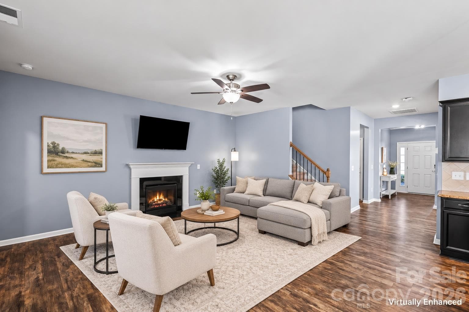Great room with fireplace - 2003 Harvest Time Lane, Waxhaw