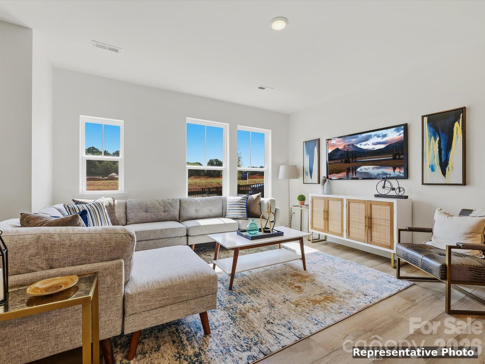 Rendering of Home Staged to Show Furniture Placement in Area - Charlotte