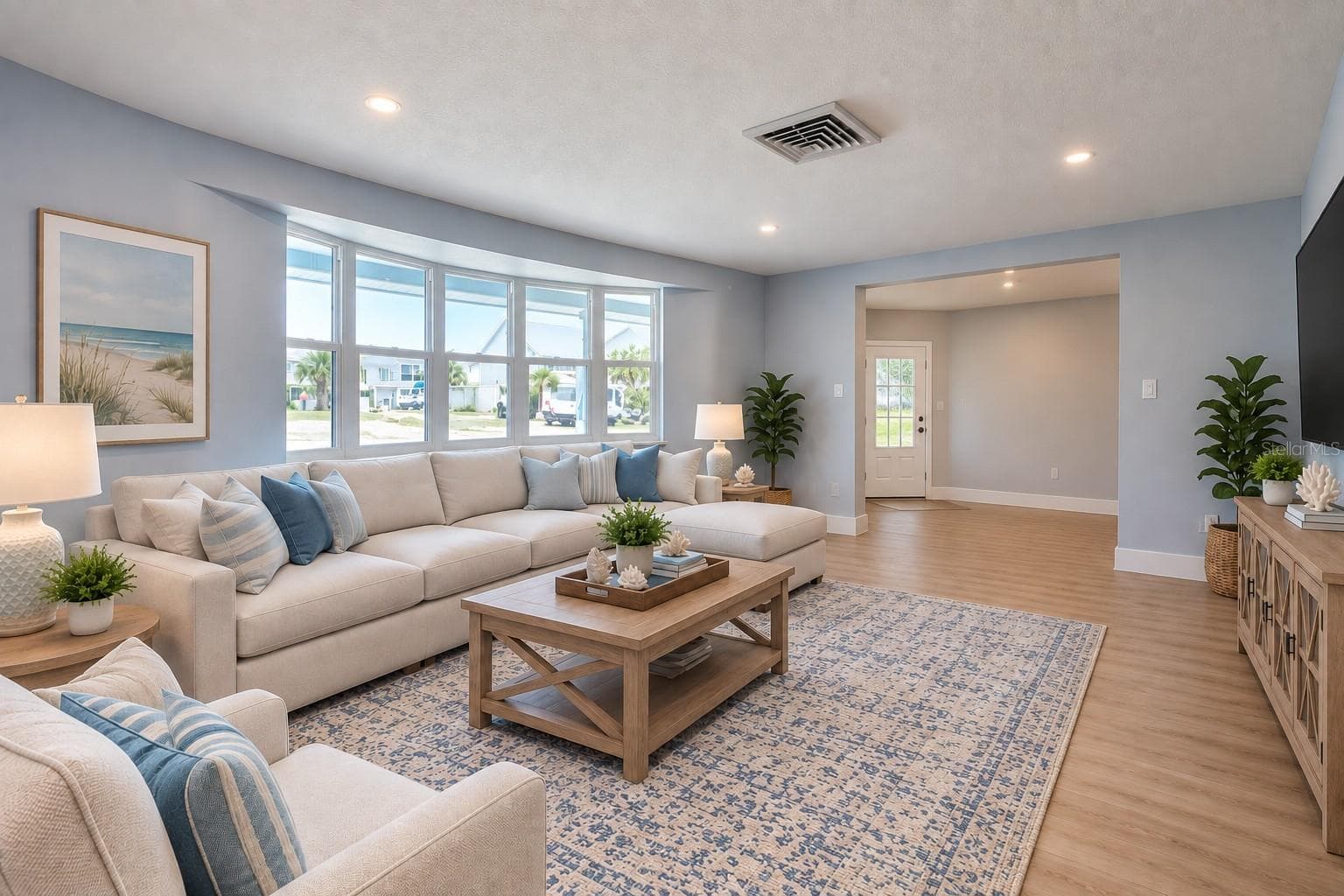 living room (virtual staged) - 13812 MATTIX AVE, HUDSON