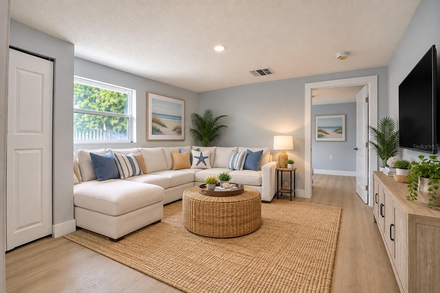 Inlaw suite living room (virtual staged) - 13812 MATTIX AVE, HUDSON