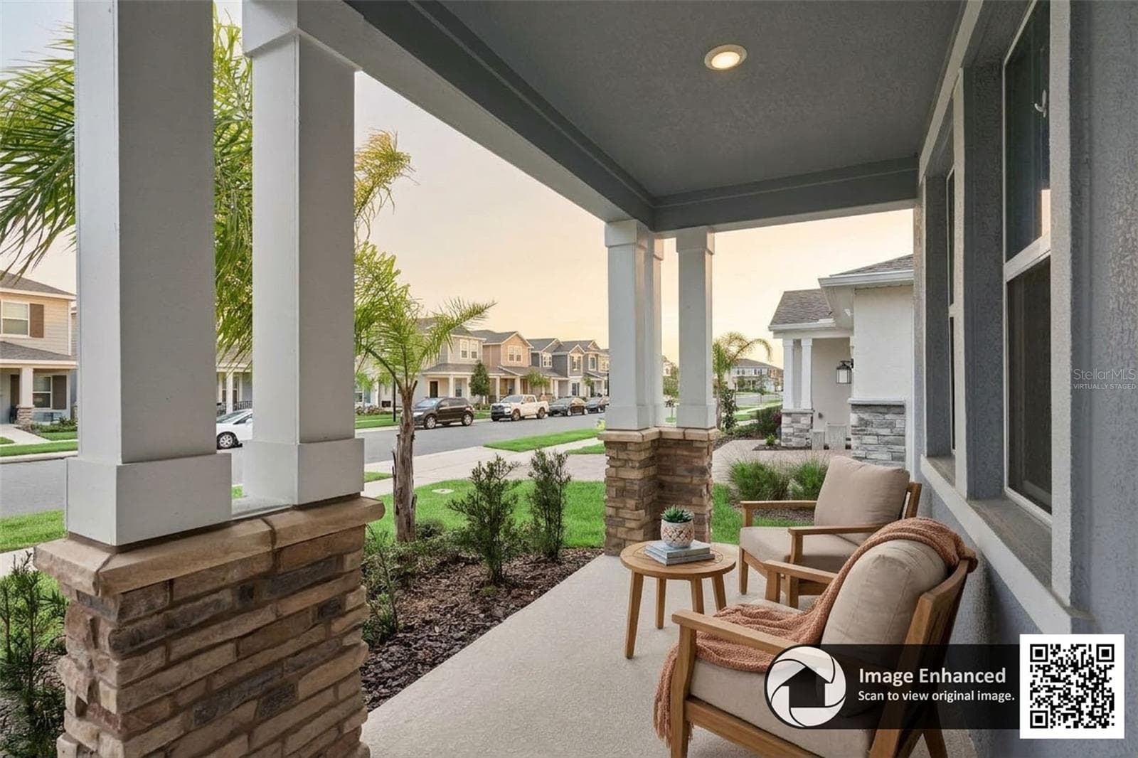 Virtually staged front porch - 6175 SHAVASANA RD RD, CLERMONT