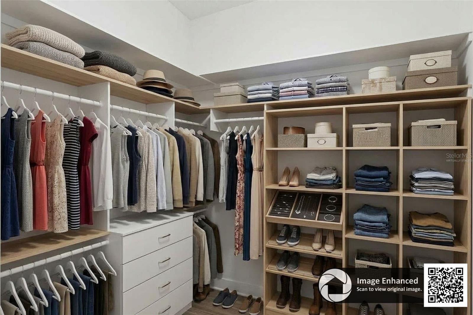 Virtually staged 1 of 2 owner's suite closet - 6175 SHAVASANA RD RD, CLERMONT