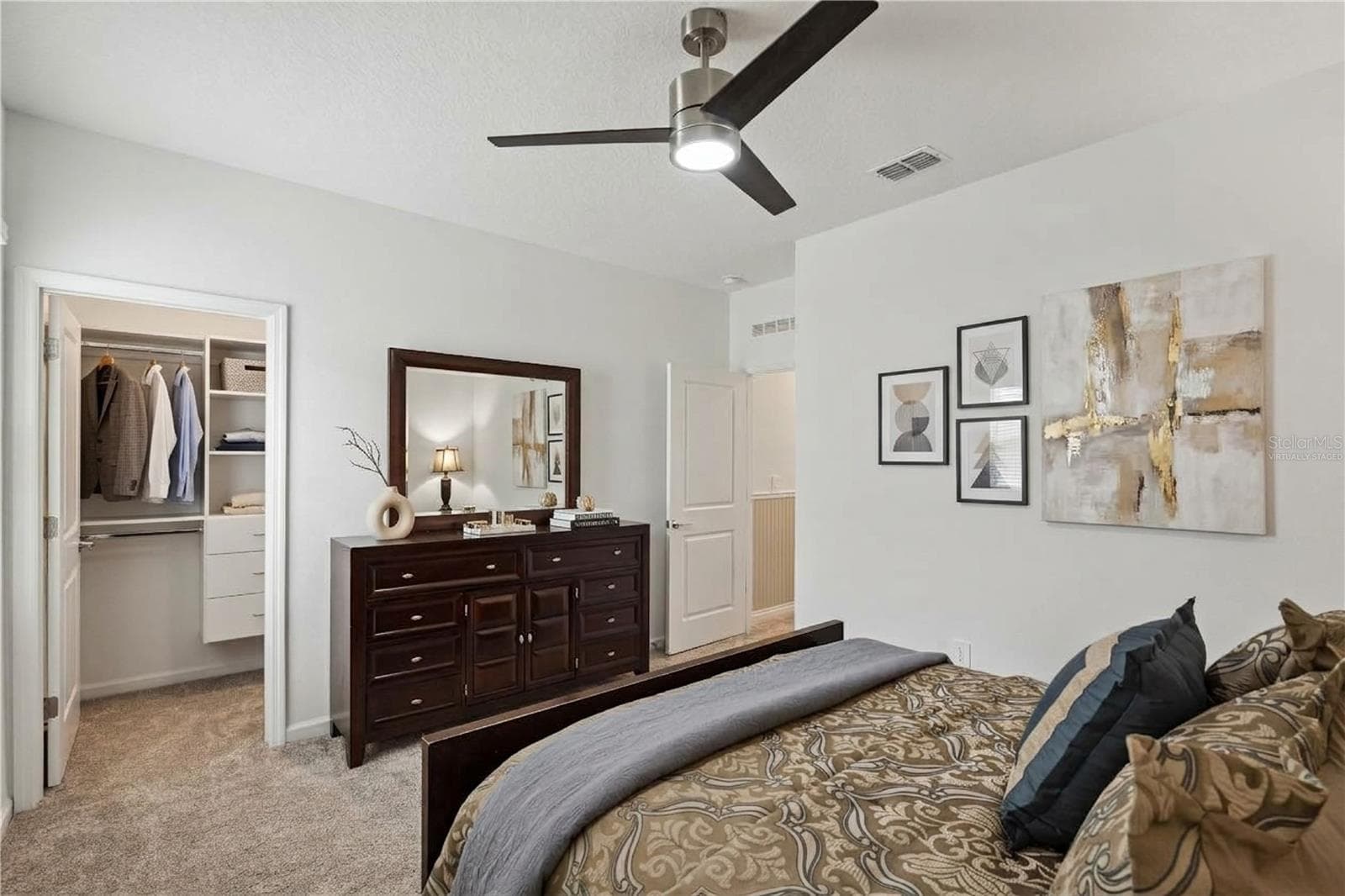 Virtually staged upstairs bedroom - 6175 SHAVASANA RD RD, CLERMONT