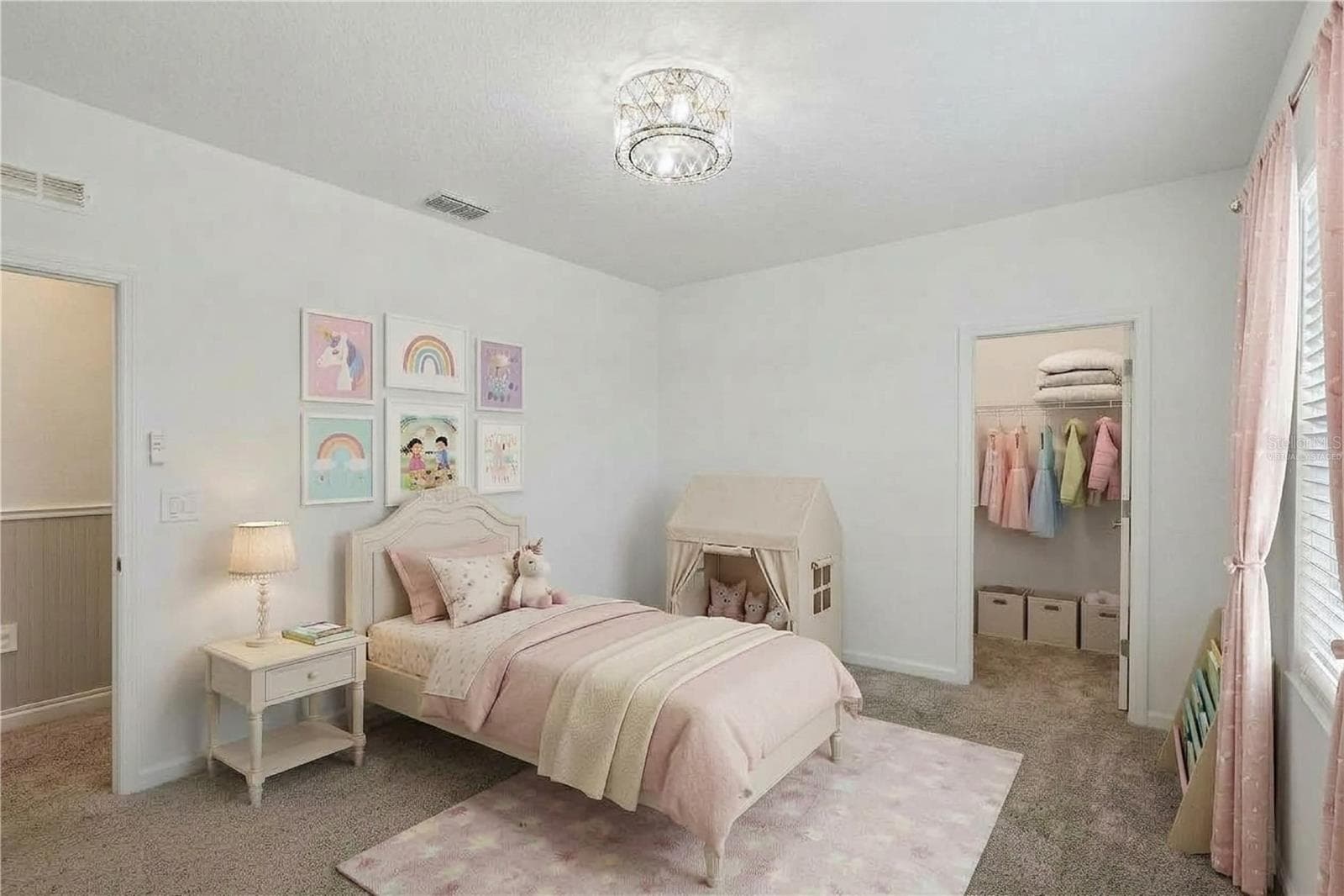 Virtually staged upstairs bedroom - 6175 SHAVASANA RD RD, CLERMONT