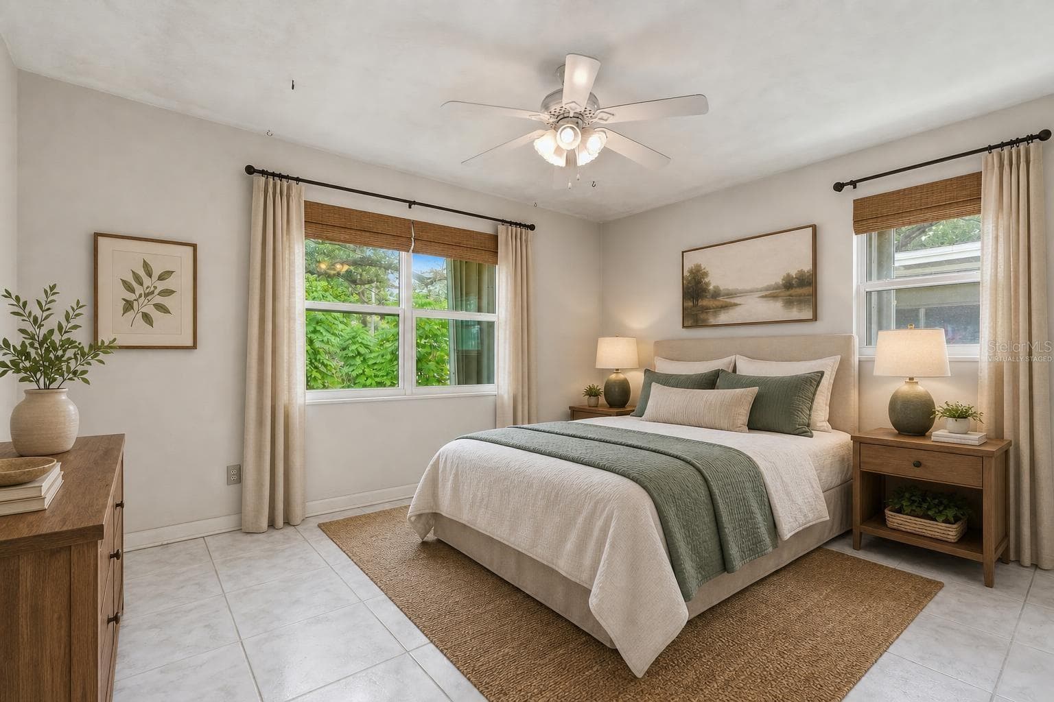 Virtually Staged Primary Bedroom - 1632 SAN MATEO DR, DUNEDIN