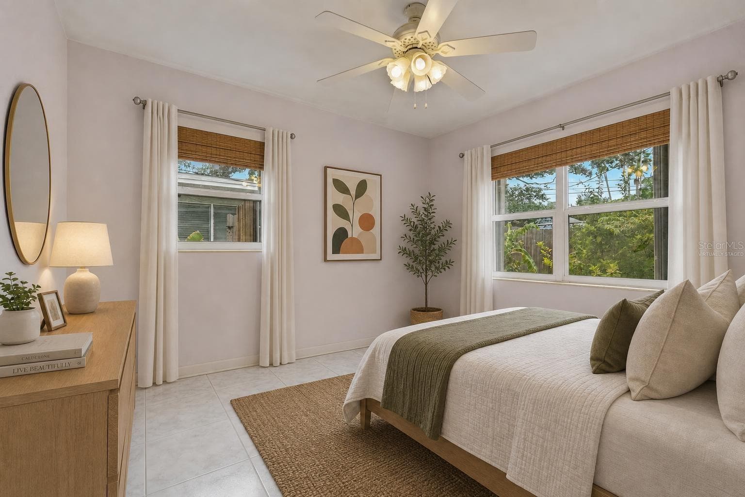 Virtually Staged Bedroom 1 - 1632 SAN MATEO DR, DUNEDIN