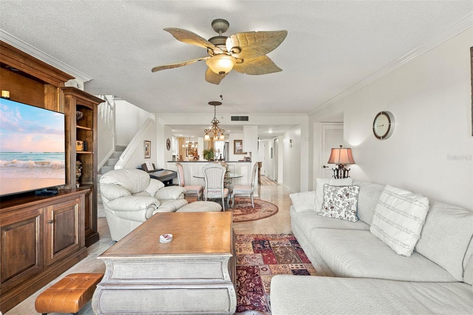 Main level living room - 3 OCEANS WEST BLVD #7D7, DAYTONA BEACH SHORES