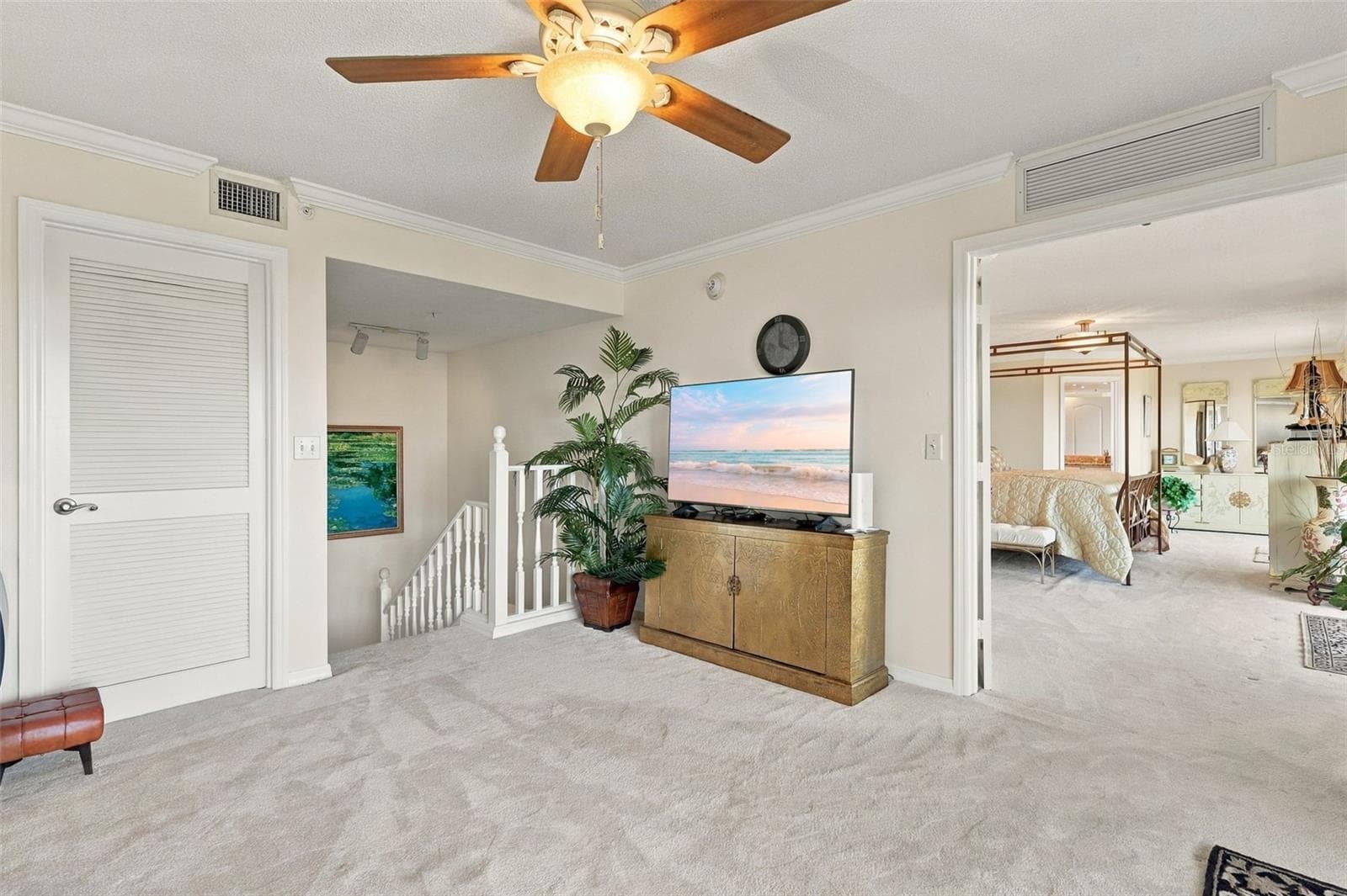 Upper level living room - 3 OCEANS WEST BLVD #7D7, DAYTONA BEACH SHORES
