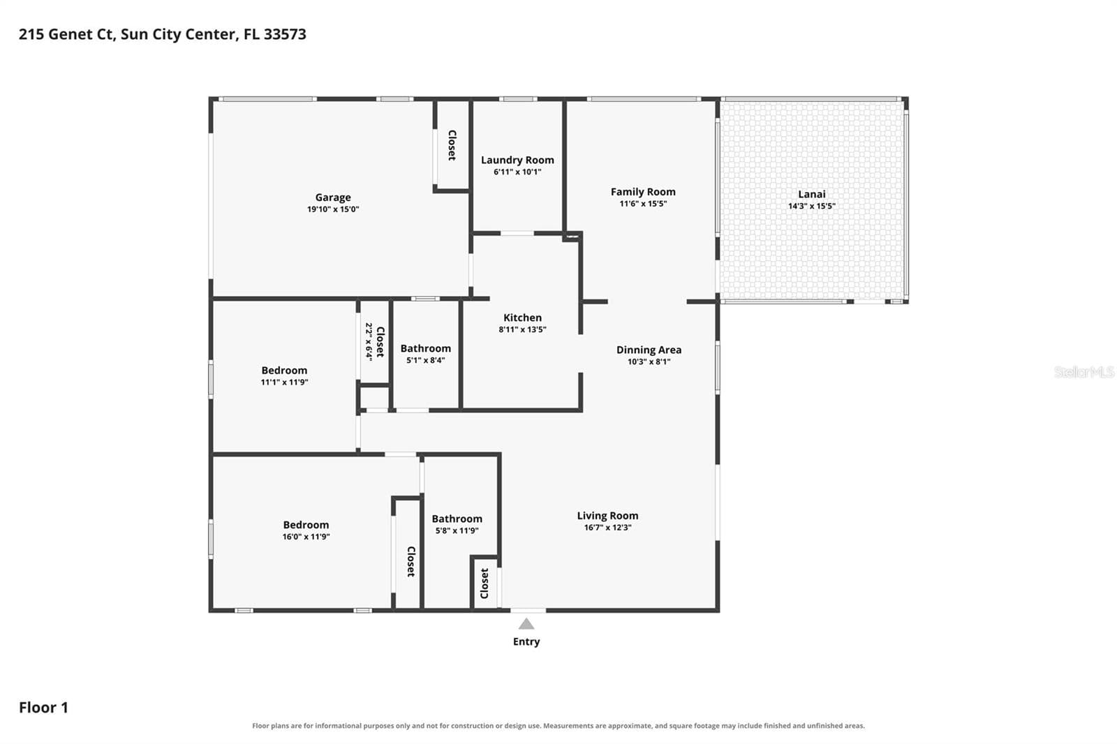 Floor Plan - 215 GENET CT, SUN CITY CENTER