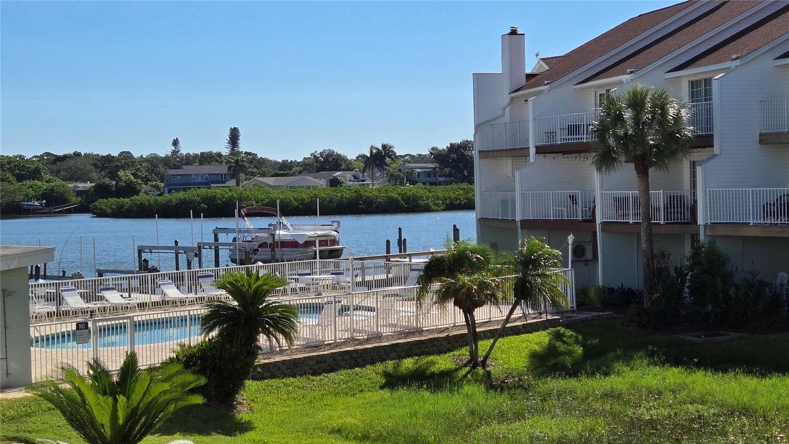 Water View from the Living Room Balcony. - 19201 VISTA LN #D2, INDIAN SHORES