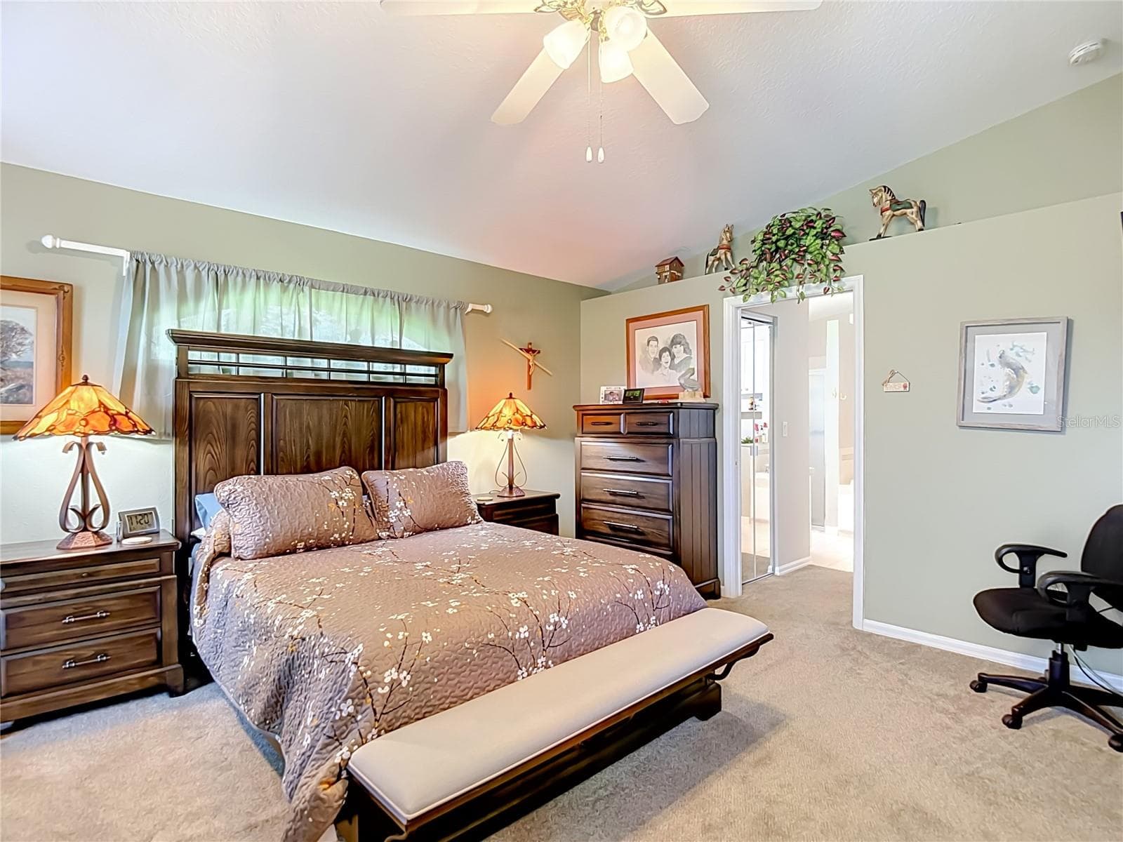 Primary bedroom is great size 15'x15' per builders plans. - 13424 NORMAN CIR, HUDSON