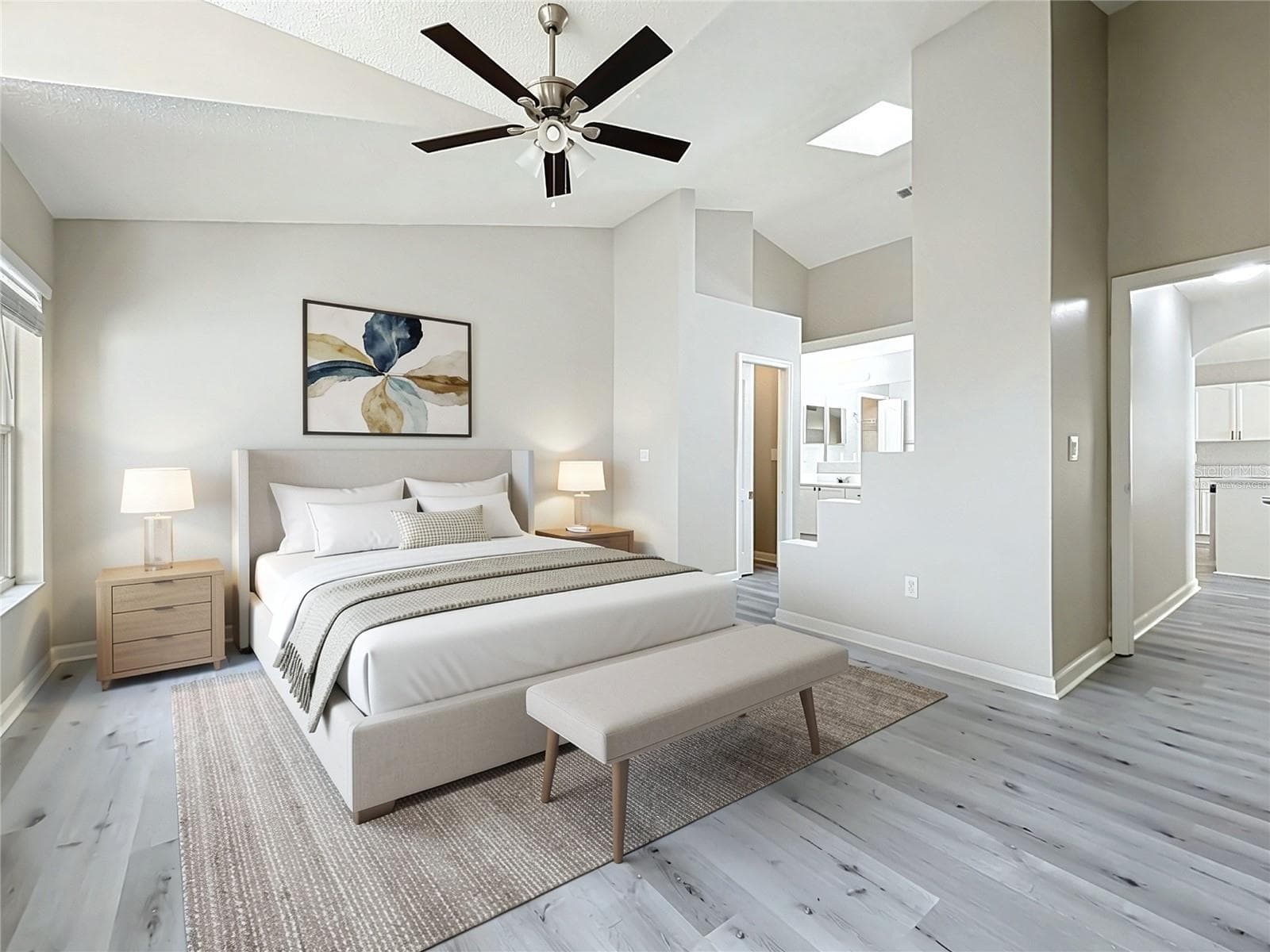Virtually staged primary bedroom - 2712 WILSHIRE RD, CLERMONT