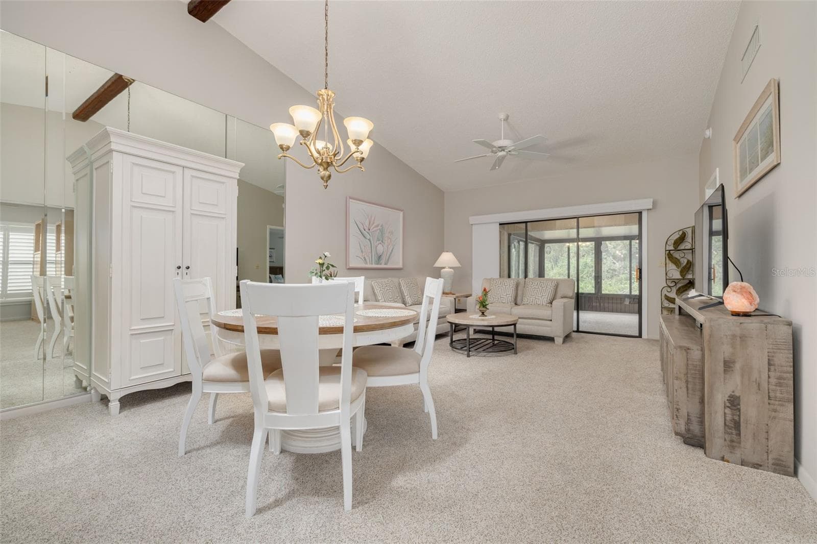 Dining Room & Living Room - 3185 CHARTER CLUB DR #B, TARPON SPRINGS