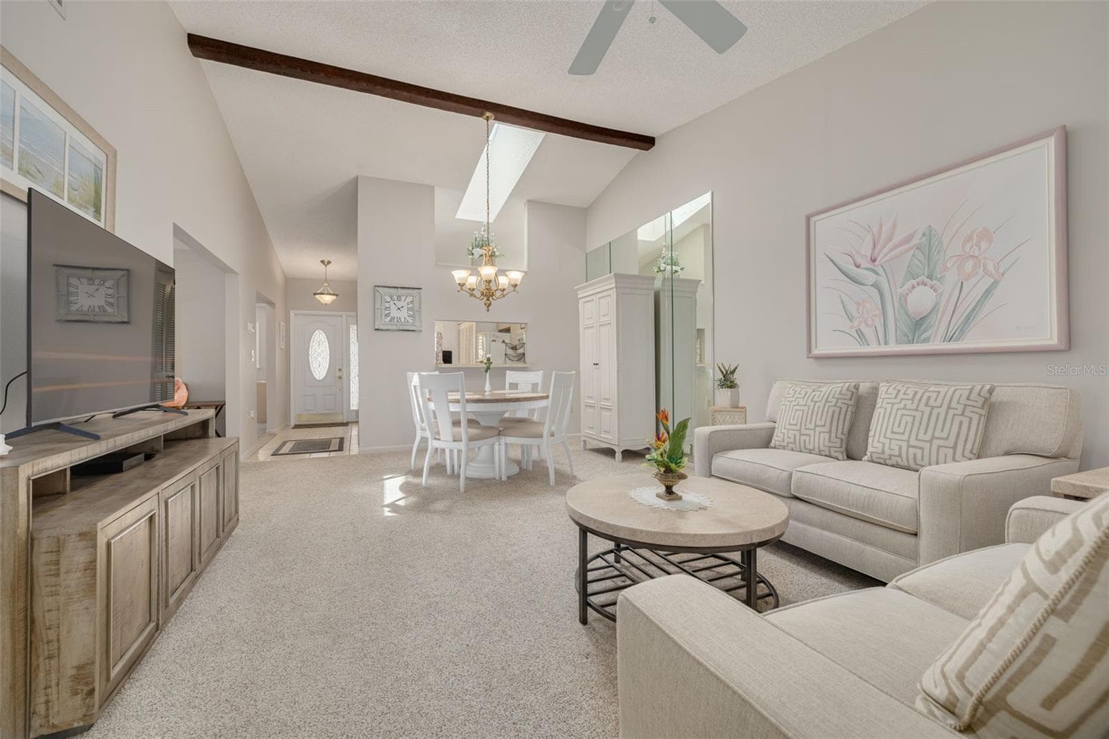 Living Room & Dining Room - 3185 CHARTER CLUB DR #B, TARPON SPRINGS