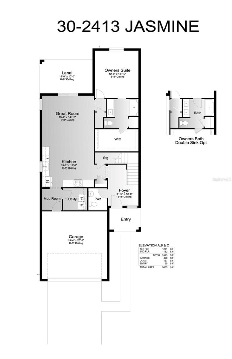 Jasmine 2 First Floor Layout - 11414 LAKE LOUISA TERRACE, SARASOTA