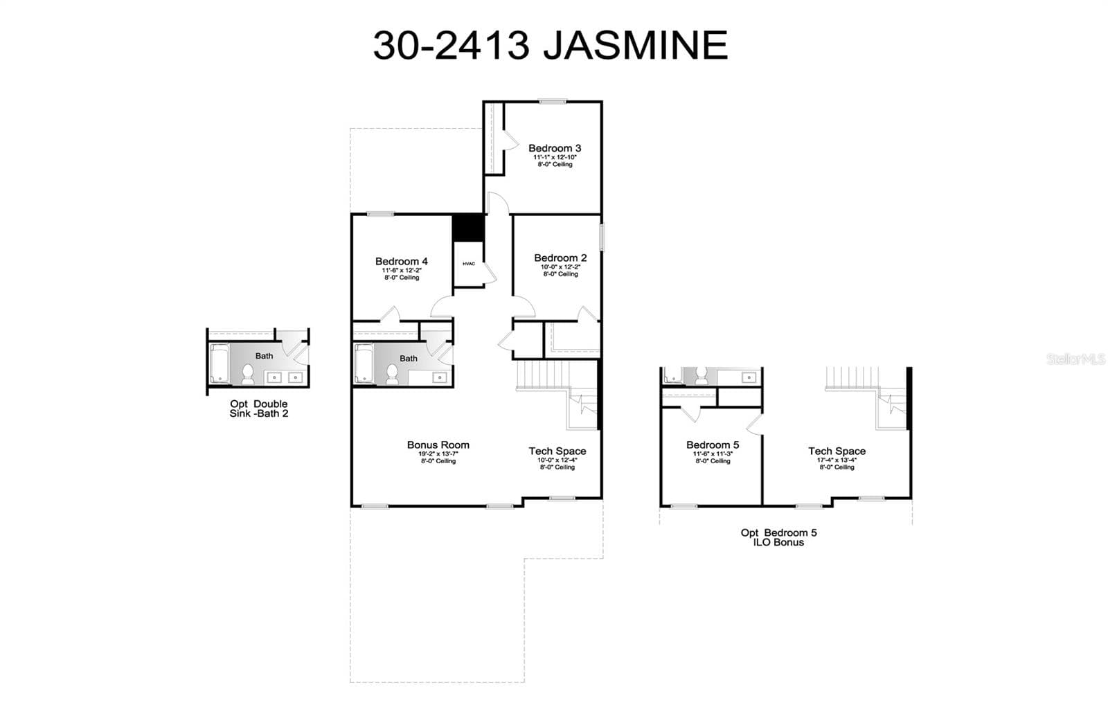 Jasmine 2 Second Floor Layout - 11414 LAKE LOUISA TERRACE, SARASOTA