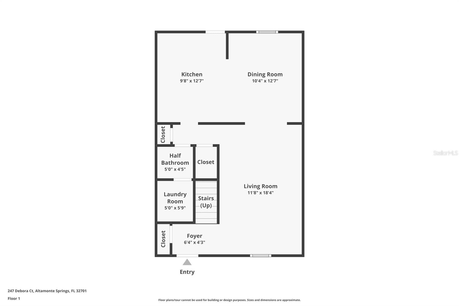 Floorplan first floor - 247 DEBORA CT #247, ALTAMONTE SPRINGS