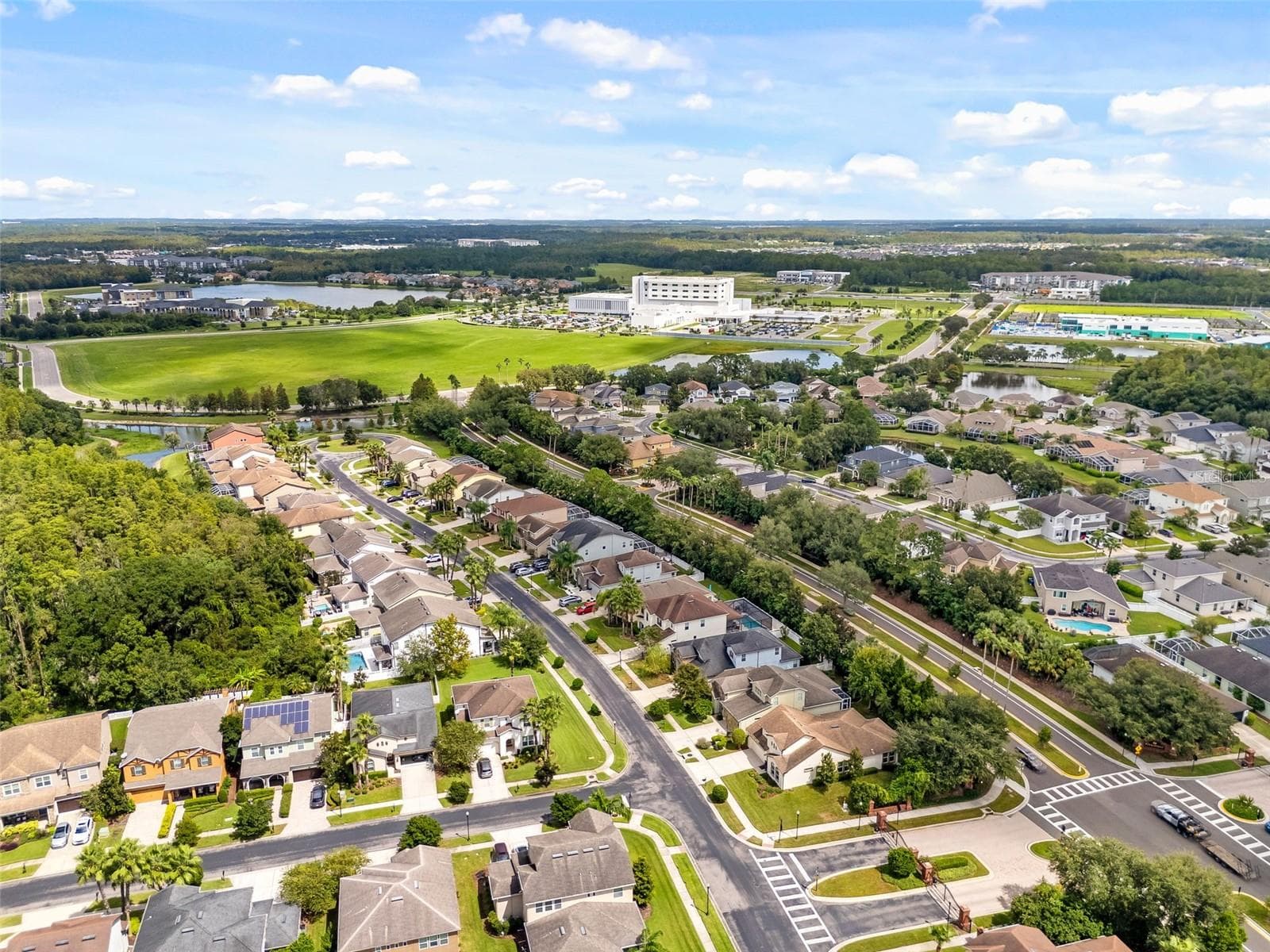 Aerial neighborhood - 4432 VERMILLION SKY DR, WESLEY CHAPEL