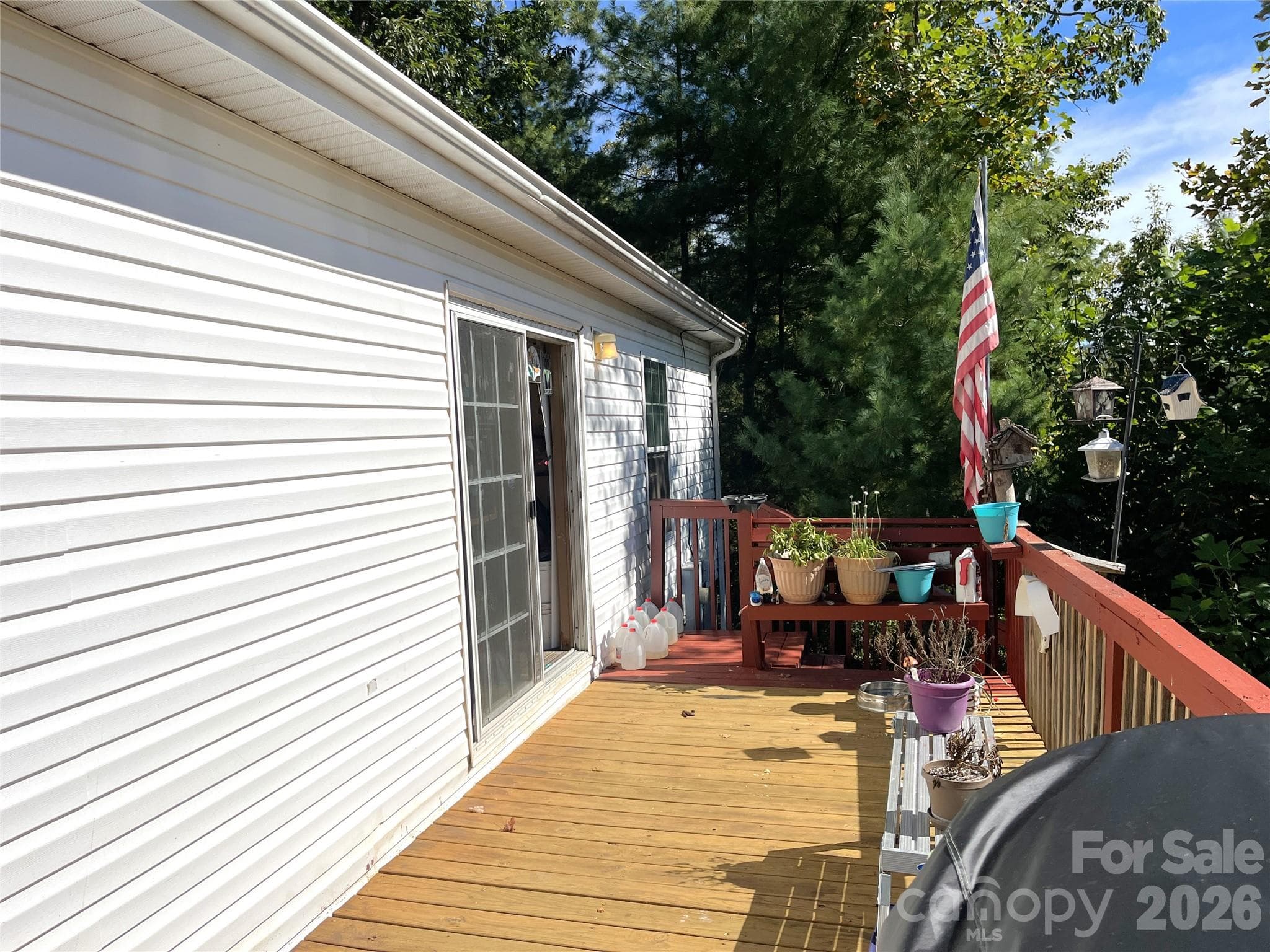Sliding doors and deck - 121 Hidden Meadow Drive, Candler