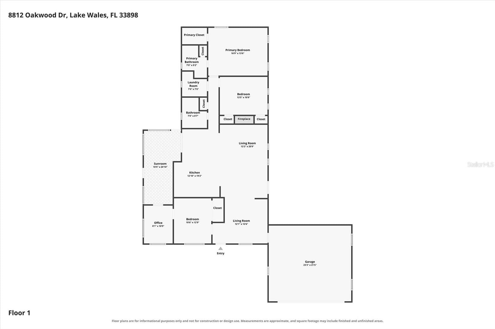 Floorplan - 8812 OAKWOOD DR, LAKE WALES