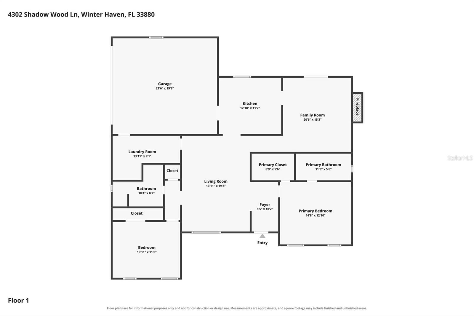 Floor Plan - 4302 SHADOW WOOD LN, WINTER HAVEN