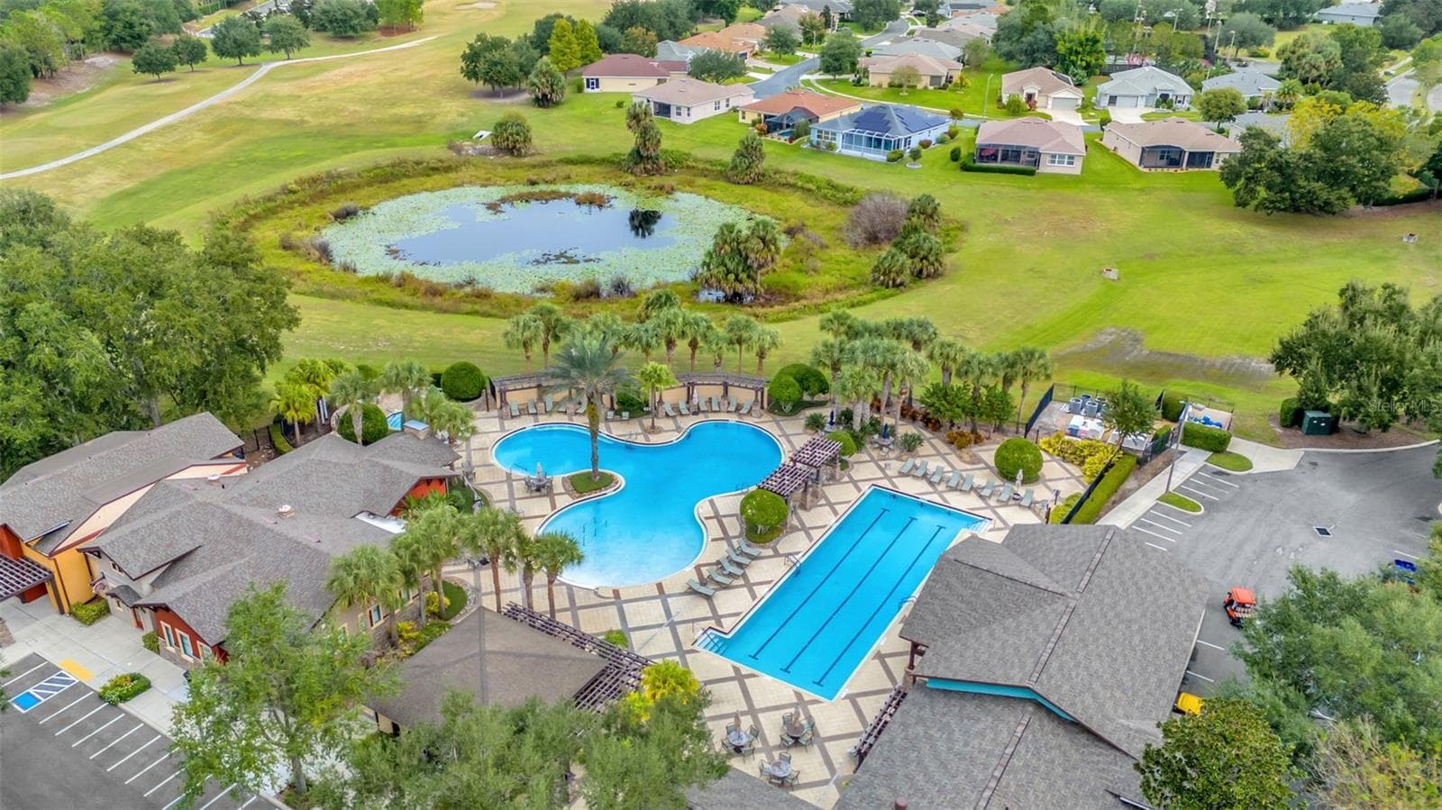 Aerial View of Arlington Ridge Community Pool & Lap Pool - 4711 HERITAGE TRL, LEESBURG
