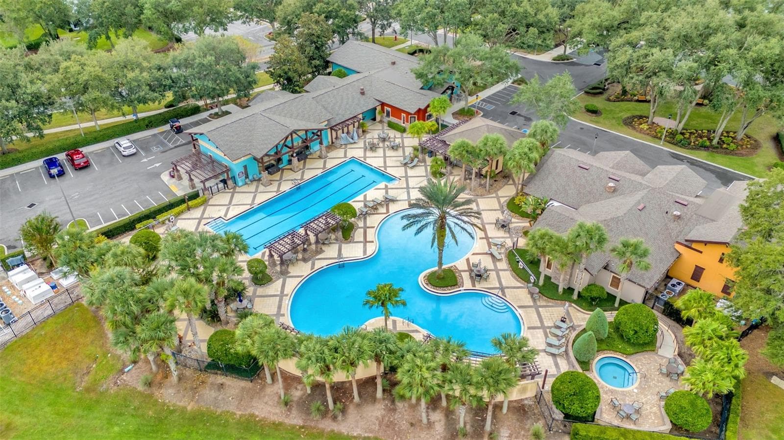 Aerial View of Arlington Ridge Resort-Style Pool, Lap Pool & Spa - 4711 HERITAGE TRL, LEESBURG