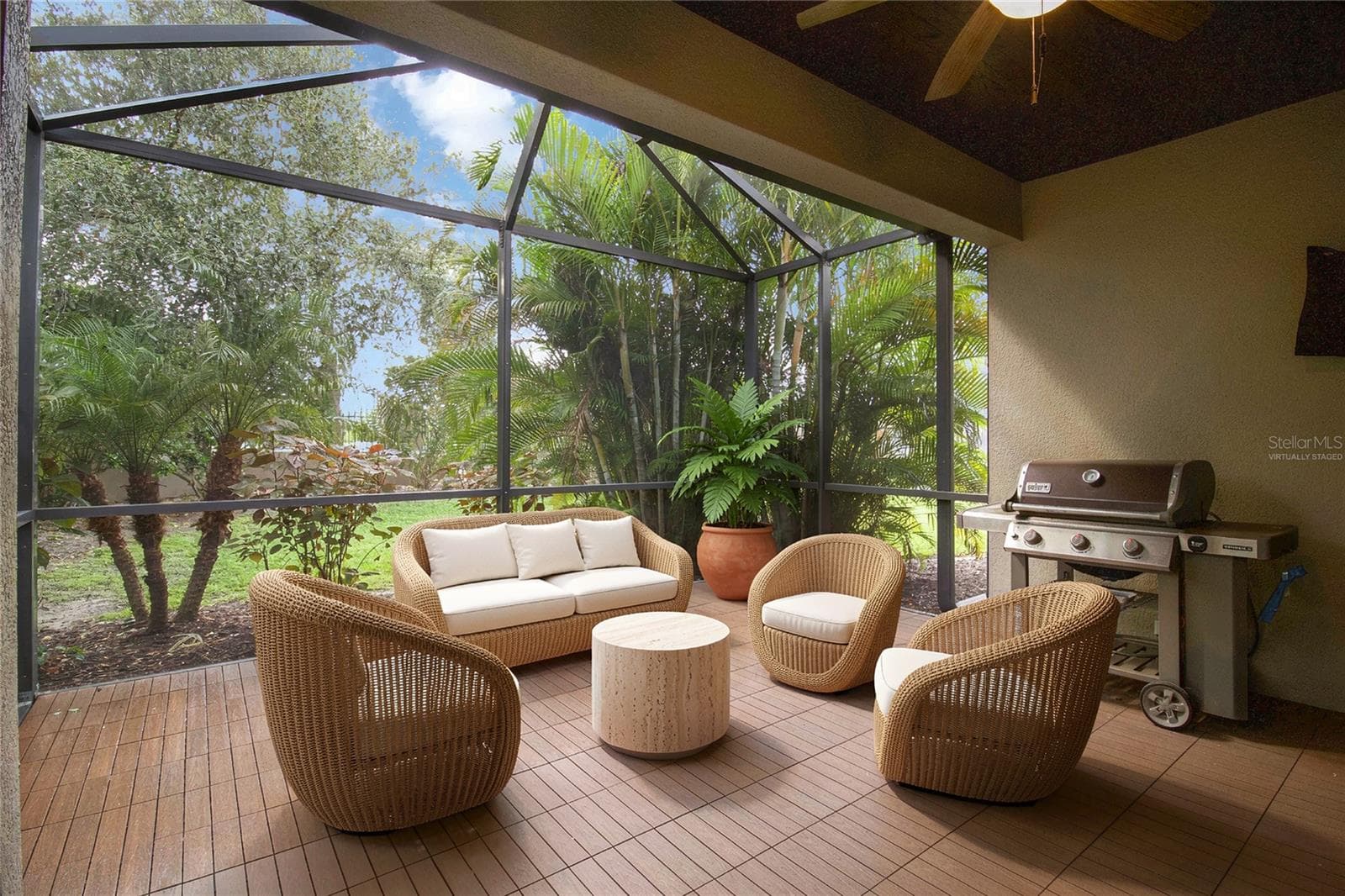 Virtually Staged Patio - 6964 WHITE WILLOW CT, SARASOTA
