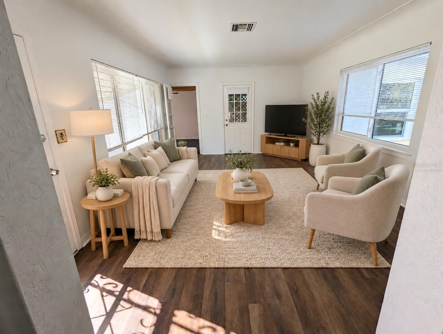 Living room - virtually staged - 2907 49TH ST S, GULFPORT
